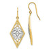 14K Two-tone Gold Rhodium Diamond Shape Filigree Dangle Earrings - (B41-626) 14K Two-tone Gold Rhodium Diamond Shape Filigree Dangle Earrings - (B41-626)