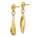 14K Yellow Gold Tear Drop Dangle Post Earrings - (B43-859) 14K Yellow Gold Tear Drop Dangle Post Earrings - (B43-859)