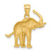 14K Yellow Gold Elephant Pendant - (A82-862)