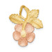 14K Two-tone Gold Rose Slide - (A84-236)
