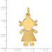 14K Yellow Gold Satin Girl Charm - (A84-737)