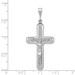14K White Gold Crucifix Pendant 48mm length - (A84-842)