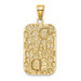 14K Yellow Gold Nugget DAD Dogtag Charm - (A85-659)