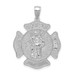 14k White Gold Large St. Florian Badge Pendant - (A90-543)