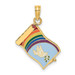 14K Yellow Gold 3-D JOHN 3:16 Book With Moveable Pages & Rainbow Charm Pendant - (A91-710) 14K Yellow Gold 3-D JOHN 3:16 Book With Moveable Pages & Rainbow Charm Pendant - (A91-710)