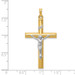 14K Two-tone Gold INRI Hollow Crucifix Pendant 44mm length - (B11-611) 14K Two-tone Gold INRI Hollow Crucifix Pendant 44mm length - (B11-611)