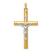 14K Two-tone Gold INRI Hollow Crucifix Pendant 44mm length - (B11-611) 14K Two-tone Gold INRI Hollow Crucifix Pendant 44mm length - (B11-611)