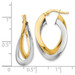 Leslie's 14K Two-tone Gold Polished Twisted Double Hoop Earrings - 19mm width - (B37-146)