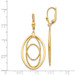 14K Yellow Gold Textured and Polished Dangle Leverback Earrings - (B42-471)
