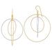 14k Tri-color Gold Diamond-cut Graduated Circles Shepherd Hook Earrings - (B42-545) 14k Tri-color Gold Diamond-cut Graduated Circles Shepherd Hook Earrings - (B42-545)