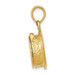 14K Yellow Gold with Enamel Birthday Cake with Candle Inside Pendant - (A83-479)