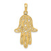 14K Yellow Gold Filigree Chamseh Pendant - (A84-650) 14K Yellow Gold Filigree Chamseh Pendant - (A84-650)