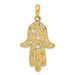 14K Yellow Gold Filigree Chamseh Pendant - (A84-650) 14K Yellow Gold Filigree Chamseh Pendant - (A84-650)