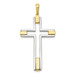 14K Two-tone Gold Fancy Cross Pendant 50mm length - (A84-700)