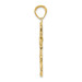 14K Yellow Gold Polished and Textured Nugget Block Style Cross Pendant - (A85-504)