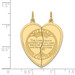 14K Yellow Gold Mizpah Charm Pendant - (A98-615)