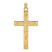 14K Yellow Gold Floral Design Cross Pendant - (B11-163) 14K Yellow Gold Floral Design Cross Pendant - (B11-163)