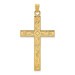 14K Yellow Gold Floral Design Cross Pendant - (B11-163) 14K Yellow Gold Floral Design Cross Pendant - (B11-163)