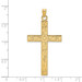 14K Yellow Gold Floral Design Cross Pendant - (B11-163) 14K Yellow Gold Floral Design Cross Pendant - (B11-163)