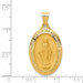 14K Yellow Gold Polished and Satin Miraculous Medal Pendant 18mm width - (B11-209) 14K Yellow Gold Polished and Satin Miraculous Medal Pendant 18mm width - (B11-209)
