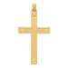 14K Yellow Gold Solid Cross Pendant 49mm length - (B11-239)