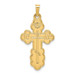 14K Yellow Gold Eastern Orthodox Cross Pendant 34mm length - (B11-591) 14K Yellow Gold Eastern Orthodox Cross Pendant 34mm length - (B11-591)