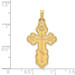 14K Yellow Gold Eastern Orthodox Cross Pendant 34mm length - (B11-591) 14K Yellow Gold Eastern Orthodox Cross Pendant 34mm length - (B11-591)