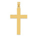 14K Yellow Gold Polished Cross Pendant 46mm length - (B11-642)