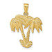 14K Yellow Gold Double Palm Trees Pendant - (A82-999)