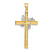 14K Two-tone Gold Cross with Butterfly Pendant - (A84-216)