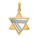 14K Two-tone Gold Star of David Pendant 34mm length - (A84-800) 14K Two-tone Gold Star of David Pendant 34mm length - (A84-800)