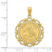 14K Yellow Gold Polished & Satin Saint Michael Medal Pendant - (A85-964) 14K Yellow Gold Polished & Satin Saint Michael Medal Pendant - (A85-964)