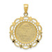 14K Yellow Gold Polished & Satin Saint Michael Medal Pendant - (A85-964) 14K Yellow Gold Polished & Satin Saint Michael Medal Pendant - (A85-964)