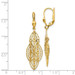 14K Yellow Gold Textured and Polished Dangle Leverback Earrings - (B42-438) 14K Yellow Gold Textured and Polished Dangle Leverback Earrings - (B42-438)