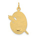 14K Yellow Gold Enameled Artist Palette Charm - (A82-477)