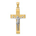 14K Two-tone Gold INRI Crucifix Pendant 41mm length - (A84-104) 14K Two-tone Gold INRI Crucifix Pendant 41mm length - (A84-104)