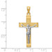 14K Two-tone Gold INRI Crucifix Pendant 41mm length - (A84-104) 14K Two-tone Gold INRI Crucifix Pendant 41mm length - (A84-104)