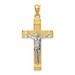 14K Two-tone Gold INRI Crucifix Pendant 41mm length - (A84-104) 14K Two-tone Gold INRI Crucifix Pendant 41mm length - (A84-104)