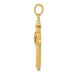 14K Yellow Gold Polished & Textured Cross Pendant - (A85-678)