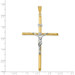 14k Two Tone Gold Polished Jesus 3 inch Crucifix Pendant - (A85-864) 14k Two Tone Gold Polished Jesus 3 inch Crucifix Pendant - (A85-864)