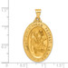 14K Yellow Gold Saint Christopher Medal Pendant 21mm width - (A97-926) 14K Yellow Gold Saint Christopher Medal Pendant 21mm width - (A97-926)