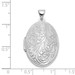 14K White Gold Scroll Oval Locket 26x20mm - (A99-332)