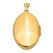 14K Yellow Gold Polished Domed Oval Locket 34x26mm - (A99-383)