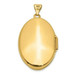 14K Yellow Gold Polished Domed Oval Locket 34x26mm - (A99-383)