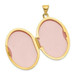 14K Yellow Gold Polished Domed Oval Locket 34x26mm - (A99-383)