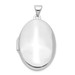14K White Gold Polished Domed Locket 34x26mm - (A99-761)