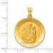14K Yellow Gold Polished and Satin St. Joseph Medal Pendant 25mm width - (B11-396)