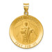 14K Yellow Gold Polished and Satin St. Jude Thaddeus Medal Pendant 25mm width - (B11-484) 14K Yellow Gold Polished and Satin St. Jude Thaddeus Medal Pendant 25mm width - (B11-484)