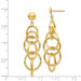 14K Yellow Gold Circle Drop Post Earrings - (B42-689)