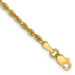 14K Yellow Gold 2.25mm Diamond-cut Quadruple Rope Chain Anklet Bracelet - Length 10'' inches - (C63-976) 14K Yellow Gold 2.25mm Diamond-cut Quadruple Rope Chain Anklet Bracelet - Length 10'' inches - (C63-976)